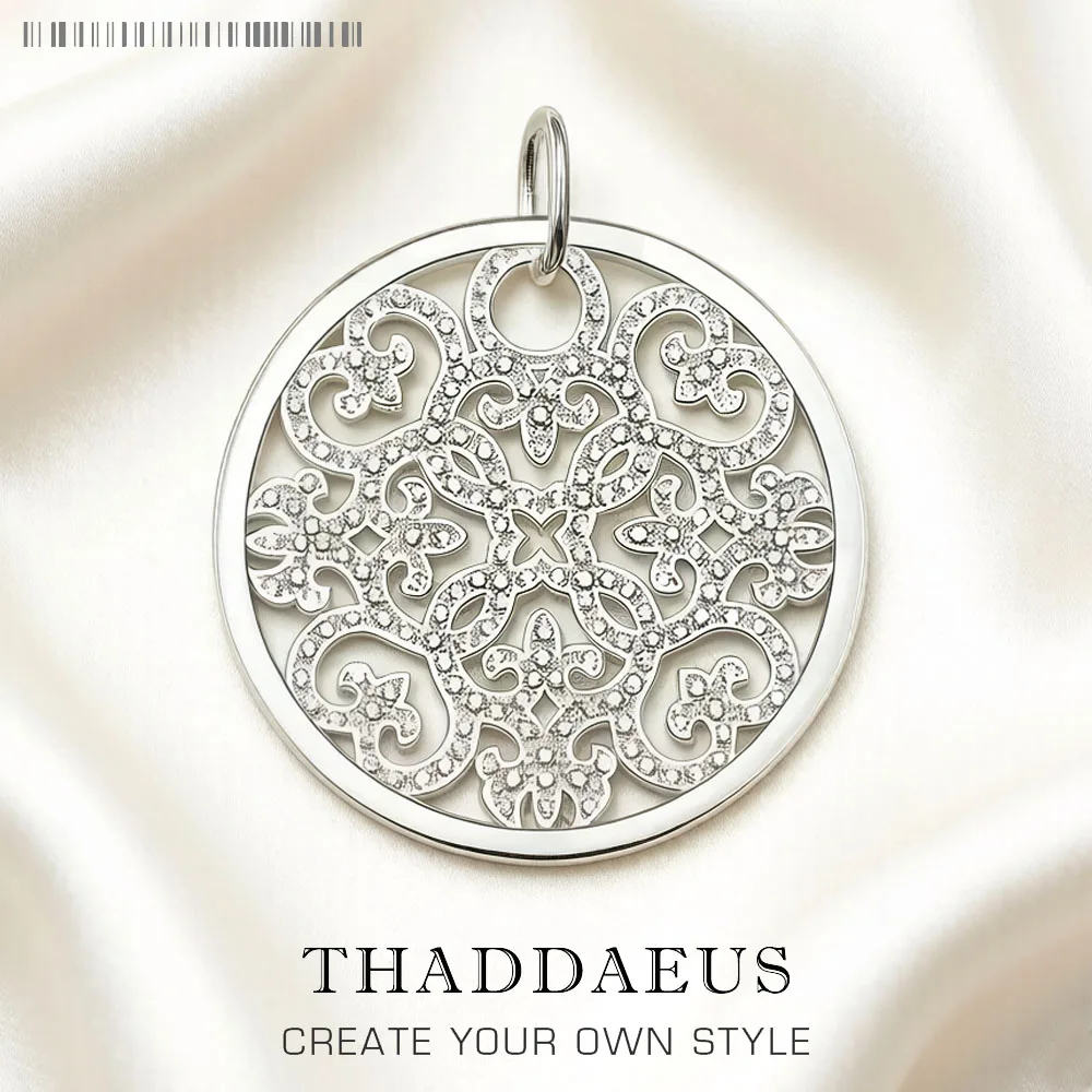 Pendant White Ornament Pave Brand Fashion Jewelry Europe 925 Sterling Silver Romantic Accessories Gift For Women