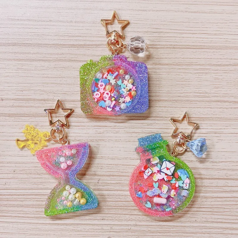 Kit Artigianale in Resina Epossidica Fai-da-Te - Ciondoli per Portachiavi e Giocattoli Sospesi con Effetto Scintillante per Progetti Creativi Fatti a Mano