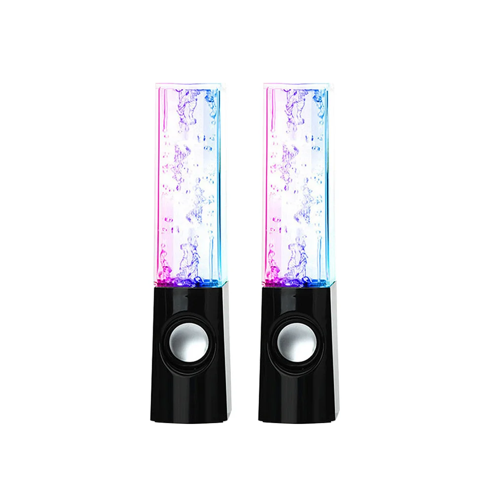 

Speakers 2 X 3W Hd Stereo Sound Led Fountain For Pc Smartphone Laptop Black Portable Audio Device Speaker