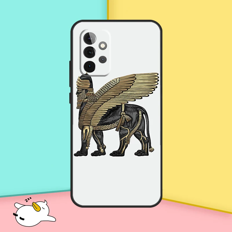 Lamassu Assyrian Winged Lion Case For Samsung Galaxy A55 A35 A25 A15 A51 A71 A12 A32 A52 A13 A33 A53 A14 A34 A54 Cover