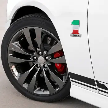 1輛汽車3D造型鋁製義大利國旗標誌徽章貼紙,適用於菲亞特500、Grande、Punto、Stilo、Palio、Astra、Bravo、Panda等車型。 8 最佳銷售 菲亞特 Bravo 配件 - №3