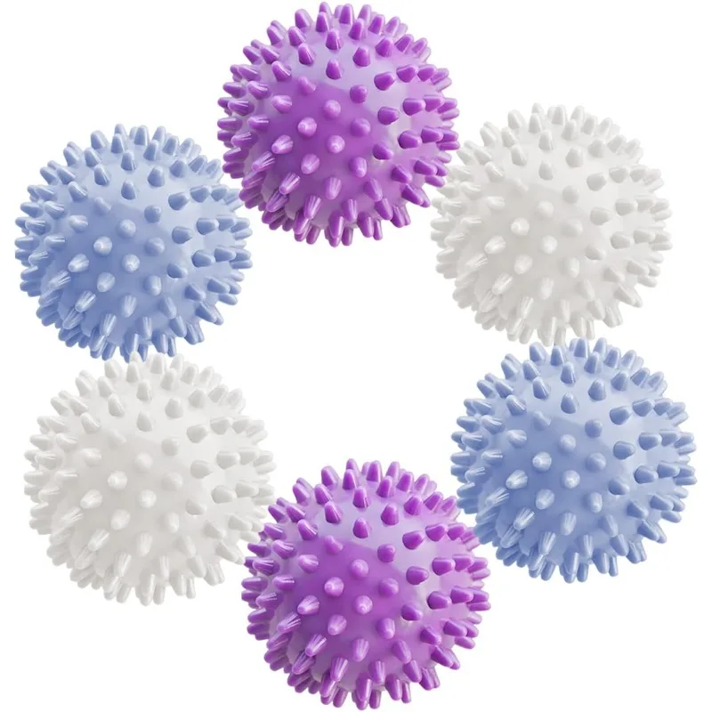 6Pcs 2.36 Inch Reusable Dryer Balls, Laundry Essentials for Washer ，Fabric Softener Alternative Anti-Wrinkle Pet Hair Remover