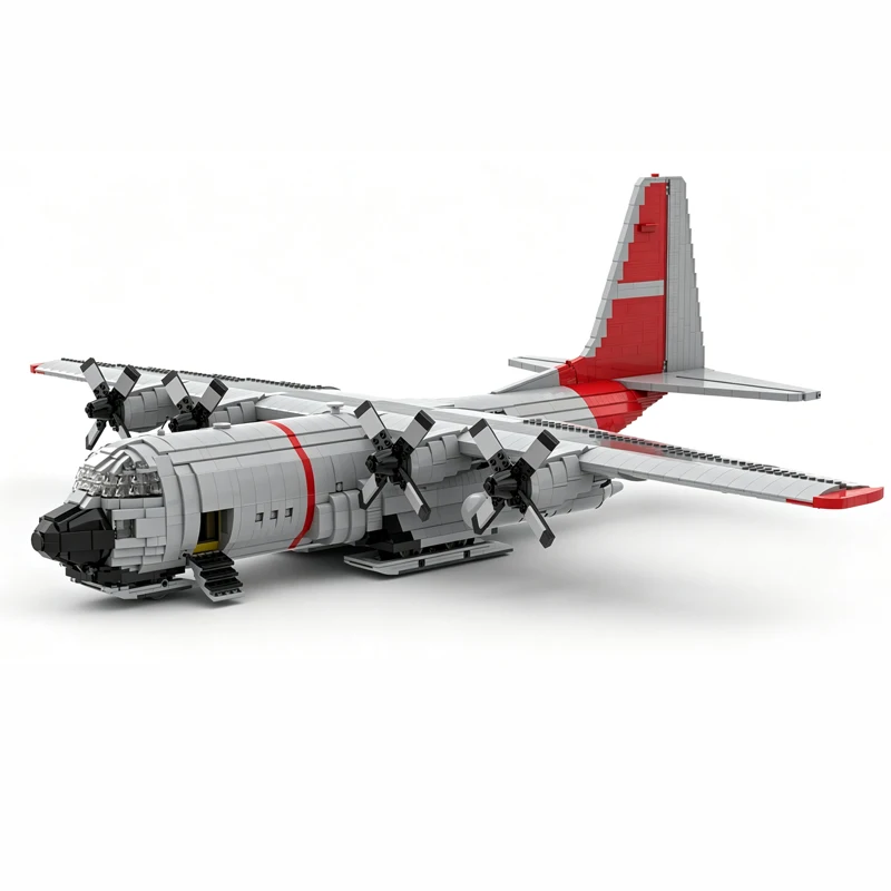 LC-130H Transport Aircraft Model MOC Building Bricks War Equipment Modular Technology Gifts Holiday Assemble Children Toys Suit