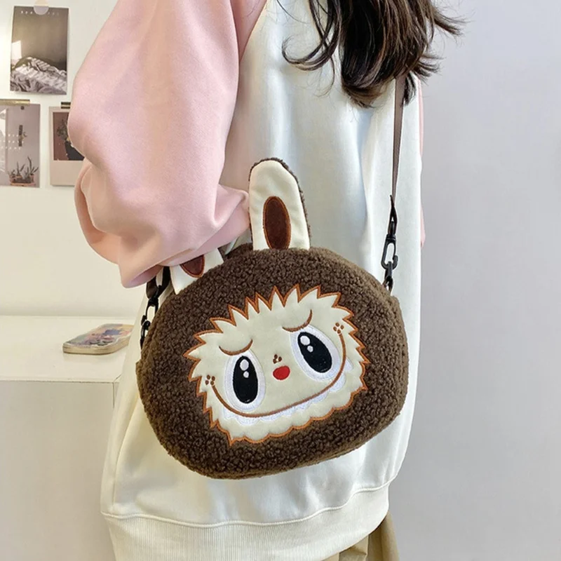 Nuova borsa a spalla carina Labubu The Monsters Zaino per bambola di peluche Studente Borse a tracolla di grande capacità Viaggio all'aperto per regali per bambini