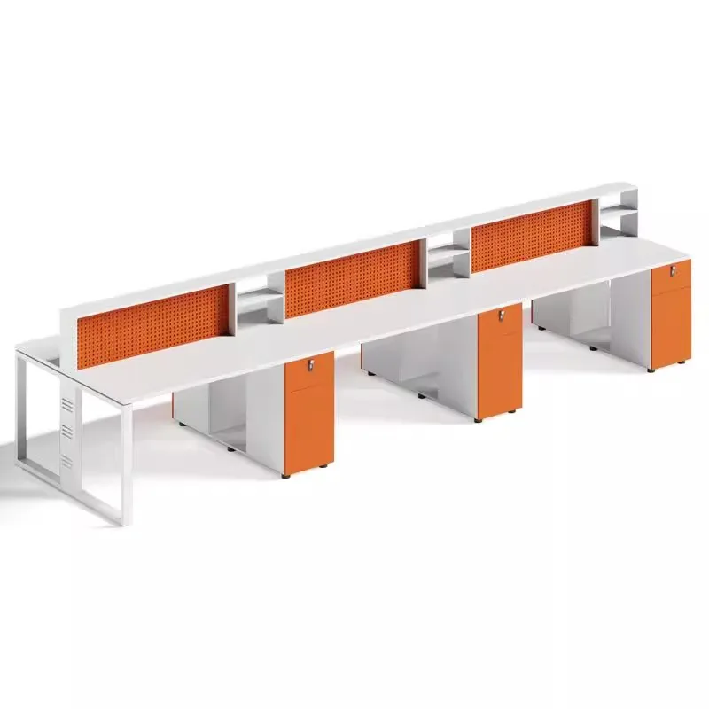 

Desk staff desk and chair combination simple modern face-to-face 2 four 4 person office furniture set