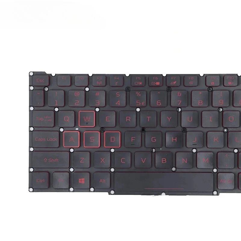 H+SZ Replacement US Keyboard for Acer Predator Helios 300 PH315-52 PH315-53 / AN515-43 AN515-54 Red Frame with Backlit