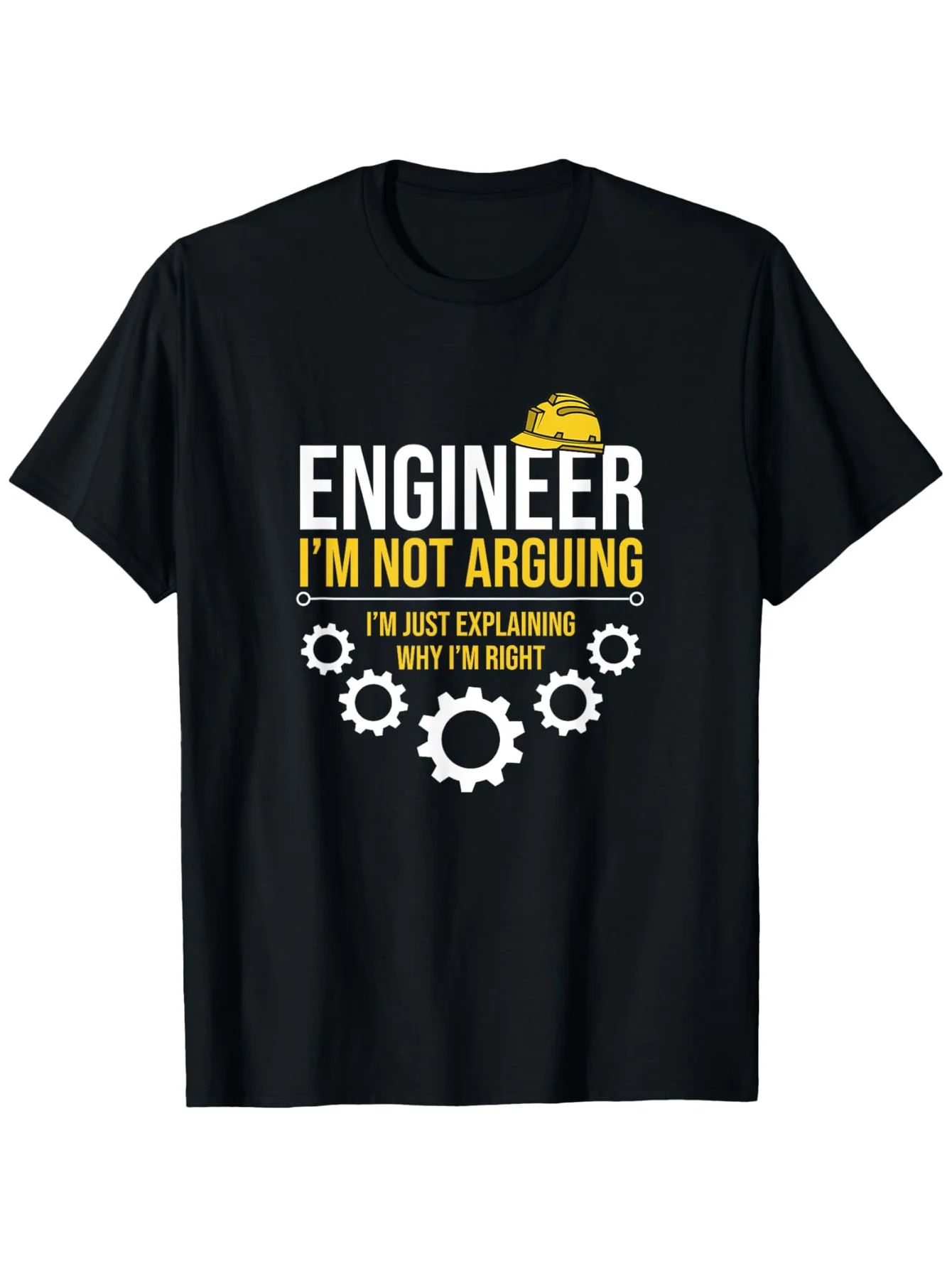 تي شيرت مهندس "أنا لا أجادل" - 180 جرام قطن، هدية فكاهية لكرنفال عيد الفصح/رمضان