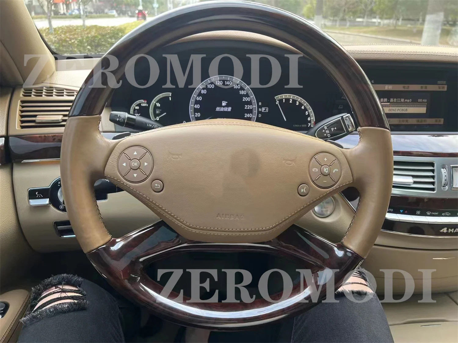 Wooden Steering Wheel For Mercedes CL W216 AMG W221 S ClassS550 S400 CL550 10-14