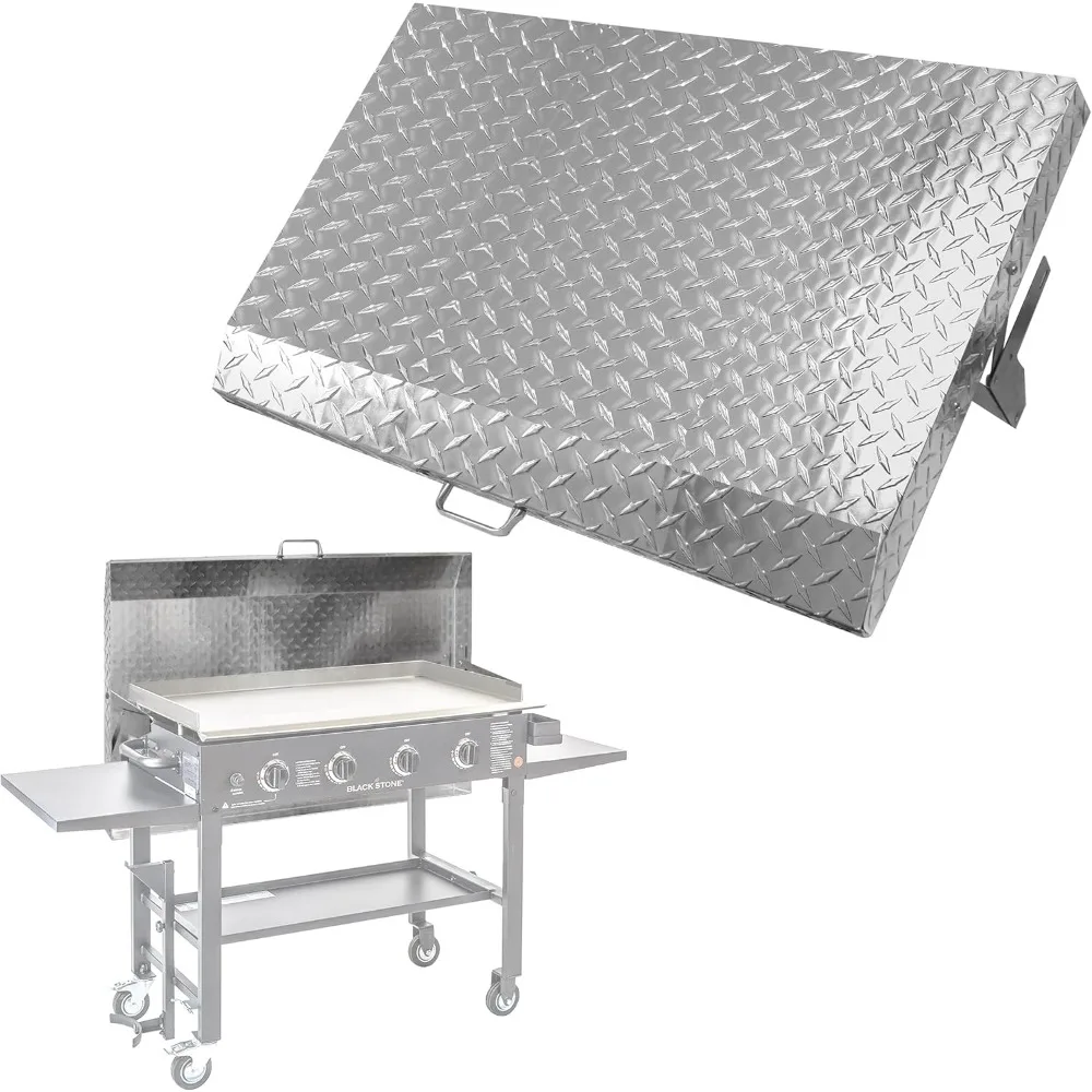 

Улучшенная крышка для алюминиевой сковороды-гриль с откидной крышкой, 36 дюймов, легко откидывается, не требует особого ухода, защита от пыли и воды