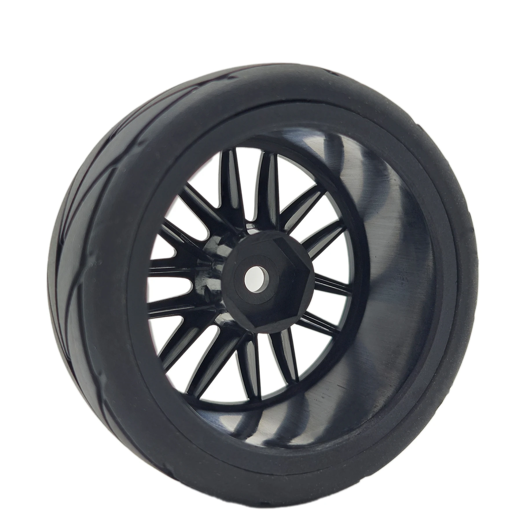 RC 1/10 On Road Touring Tires & Wheels 12mm Hex Street Racing Tyres for 1:10 1/12 Rally Drift Car Tamiya TT01 TT02 Traxxas XV02 - view 6