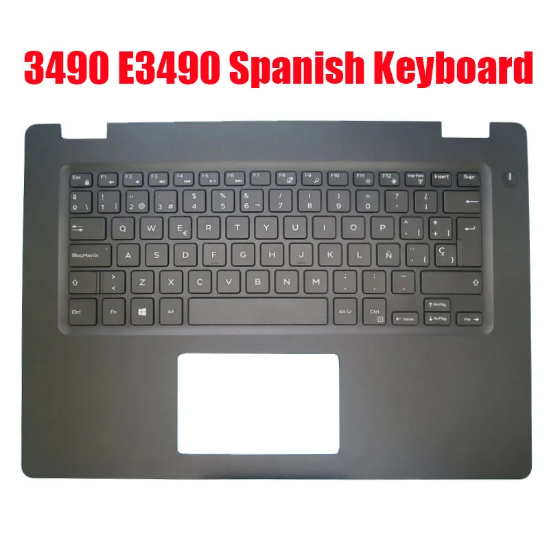 

Spanish SP Laptop Palmrest For DELL For Latitude 3490 E3490 0P8YTM P8YTM 0T58YV T58YV 073TX6 73TX6 0MMC2D MMC2D Keyboard New