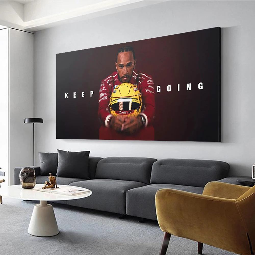 Super Formula Racing Hamilton Portrait Canvas Painting Driver Quote Luxury Poster And Print Sports Car Wall Art Room Home Decor