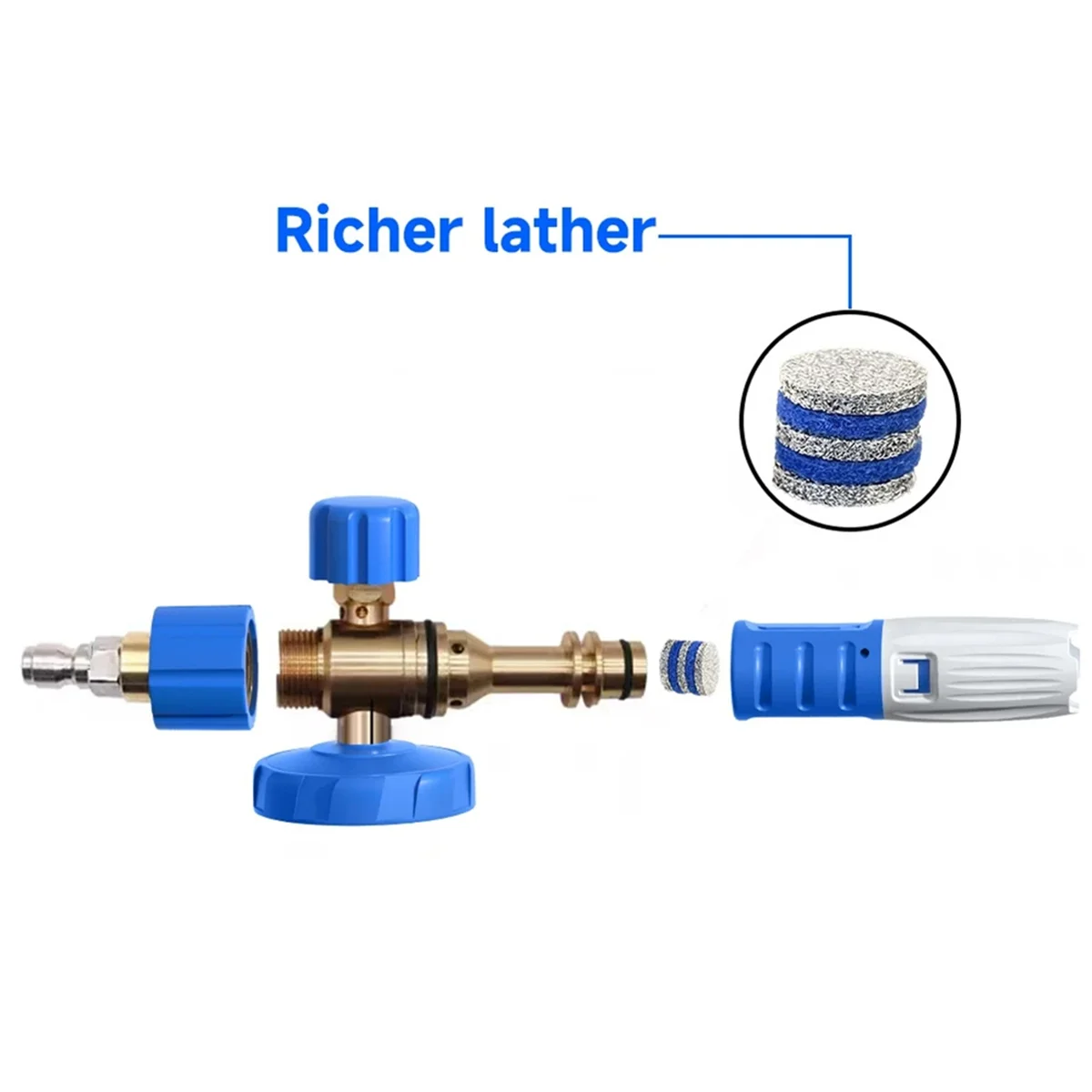 ABNJ 3set 1.1 mm Foam Cannon Orifice Nozzle and Foam Maker Replacement Thread Nozzle Tips and Mesh Filter for Snow Foam