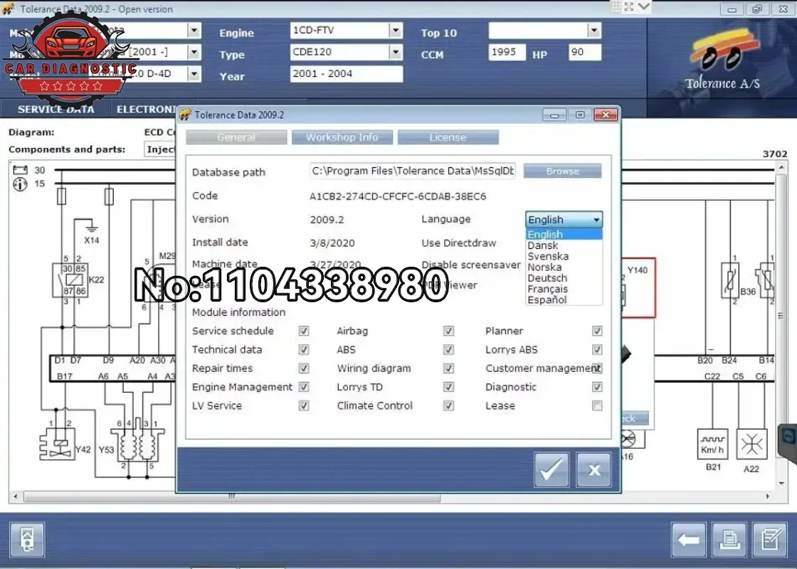 HOT NEW Car Software Tolerance Data 2009.2 Auto Repair Program with Free Keygen Install Video Guide Car Repair Hot Sell Software