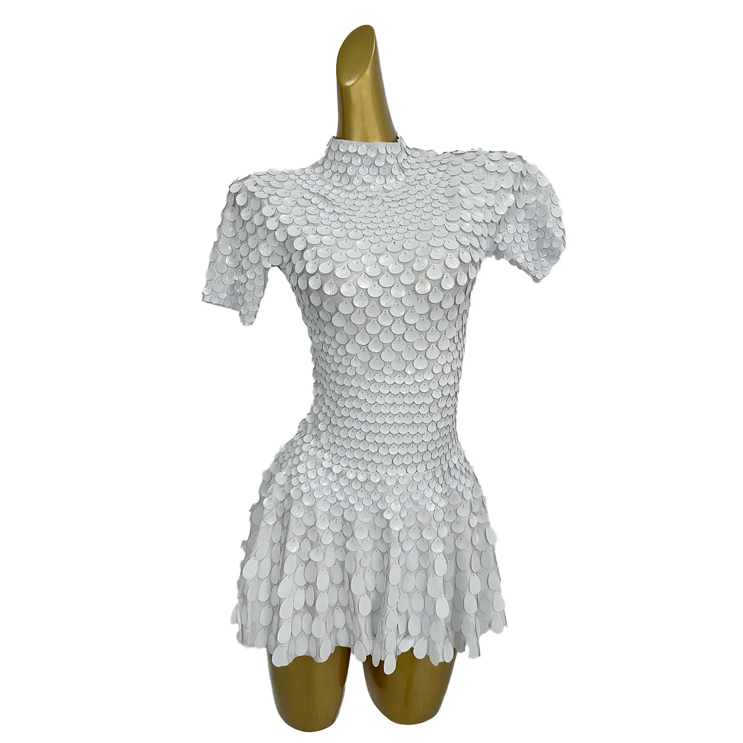 

Sexy Glitter Sequin Birthday Prom A Line Dress Women Live House Show Singer Costume Music Festival Outfits Mini Club Party Dress