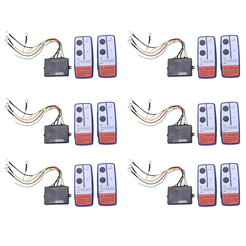 Practical 6X Wireless Recovery Winch Dual Remote Control ATV Truck 24V 24 Volt
