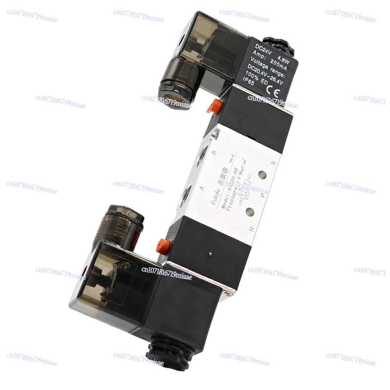 

Pneumatic Solenoid Control Valve Double Head 220v Air Valve 4v220-08 Coil 24v Electronic Valve