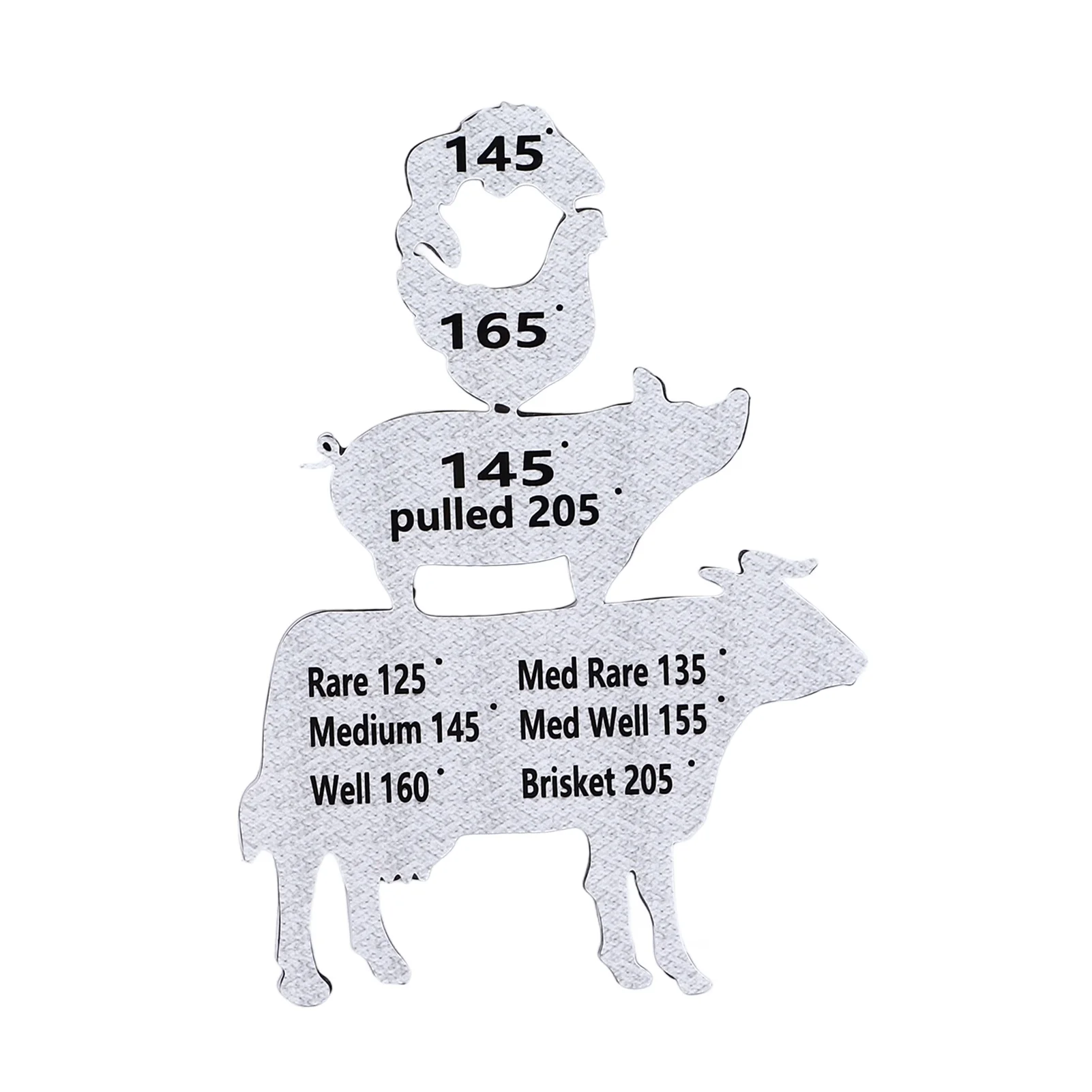 Meat Temperature Magnet Metal Cooking Temperature Guide BBQ Smoking Meat Accessories Gift For Men Husband Grilling Party