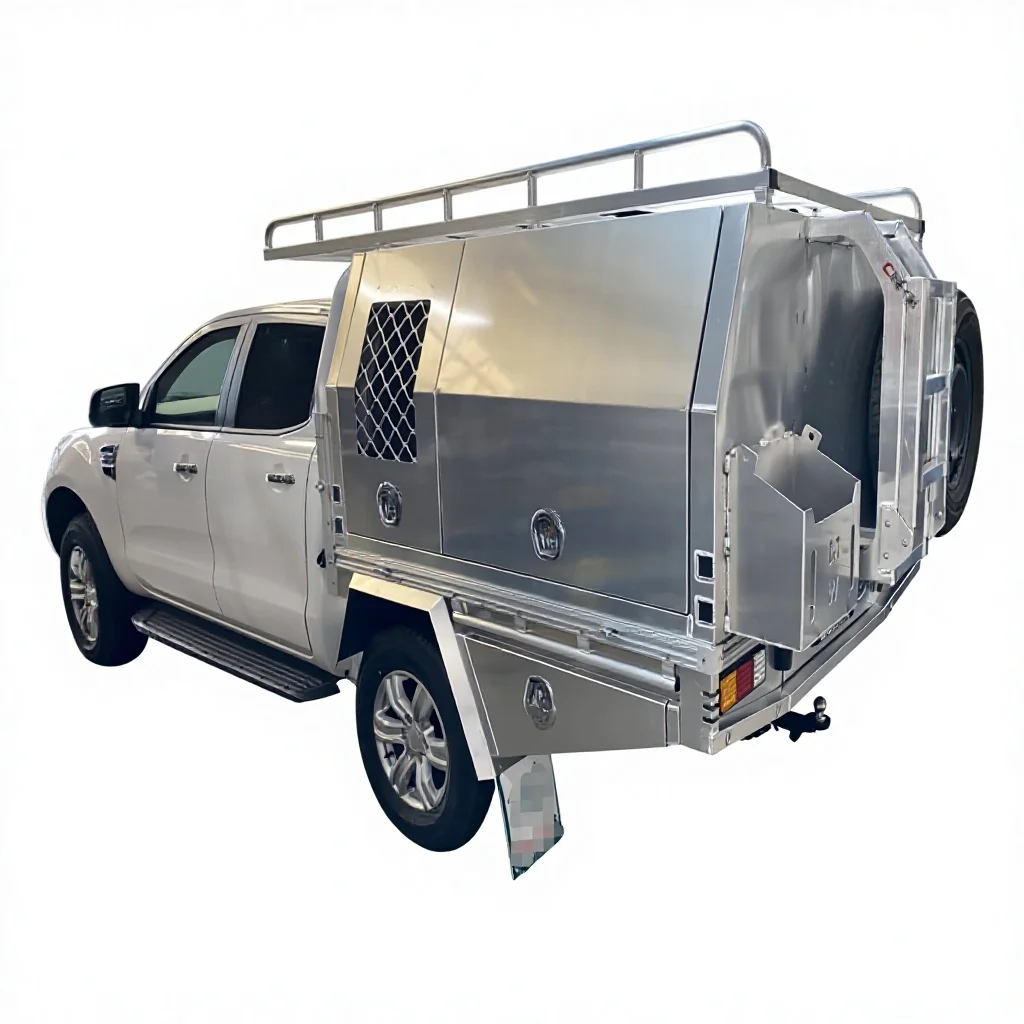 Heavy Two Three Caps Aluminum Canopy for 4x4 Ute Truck Offroad Alloy Powder Coated Twin Struts Factory OEM ODM