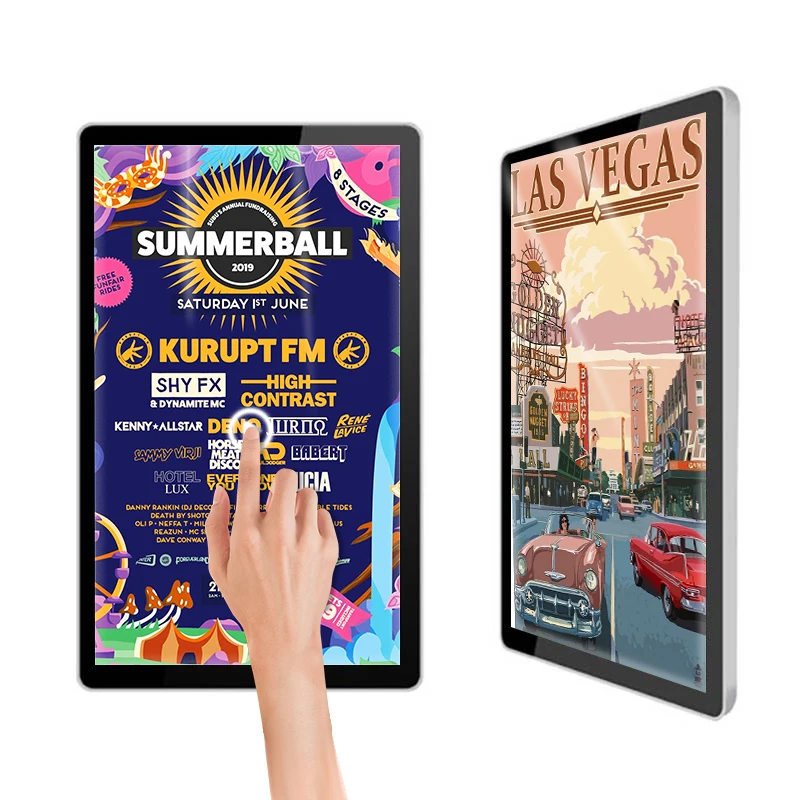 Indoor LCD Advertising Player Android Smart Wifi Digital Picture Frame Wall Mount Screen For Shop Window Lcd Display