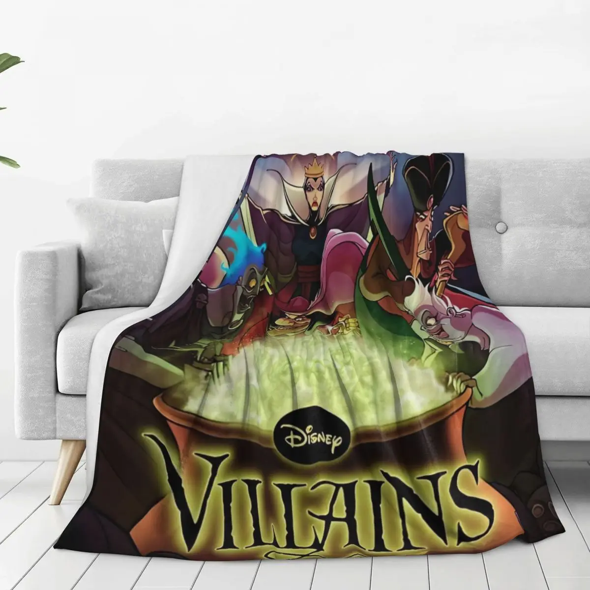 Halloween Villains Cartoon Flannel Blanket Warm Soft Bedding Throws for Outdoor Picnic Funny Bedspread Sofa Bed Cover