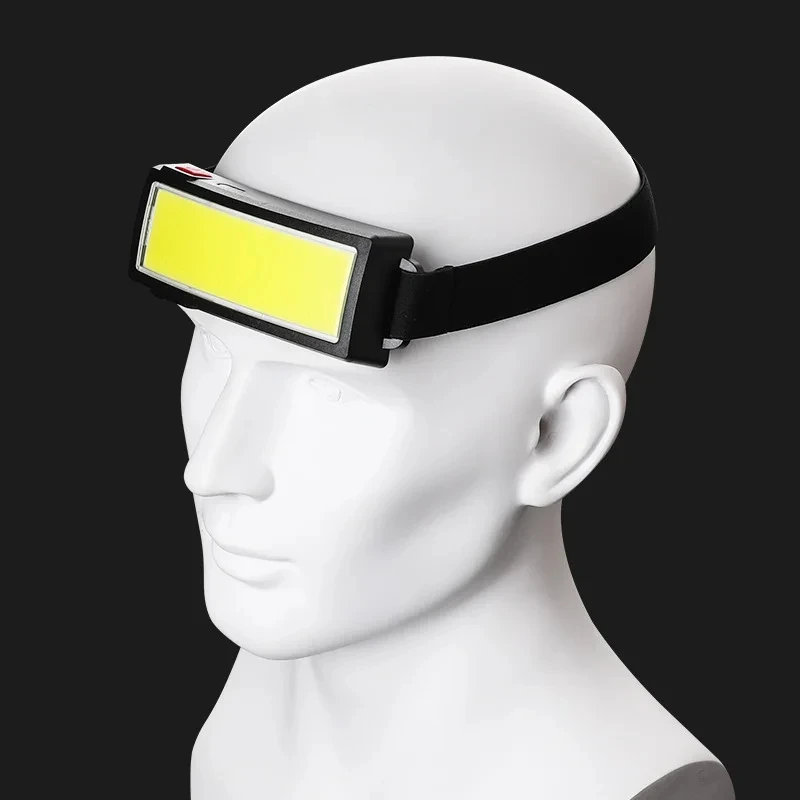 1 Pc Strong Light High Brightness Cob Headlight Usb Charging Head Mounted Night Fishing Light Outdoor Cycling Floodlight