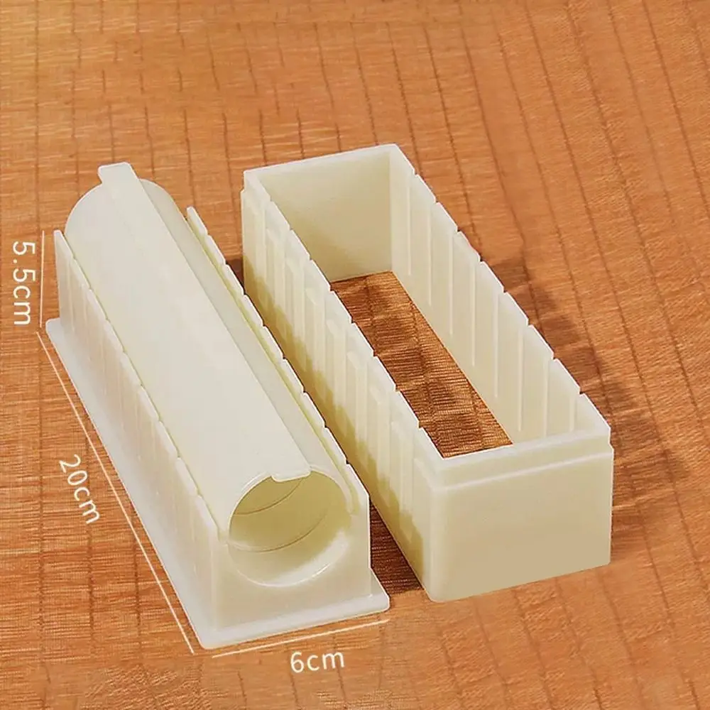 3pcs/set Plastic Sushi Maker Equipment Kit Anti-stick DIY Kimbap Sushi Rolls Mold Round Square Heart-shaped Multifunctional