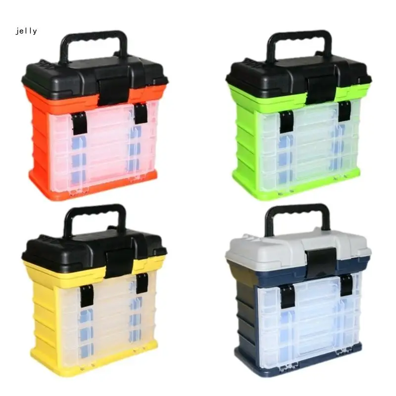 

448C 4 Layer Fishing Accessory Storage Container Lures Baits Organizers Tackle Case