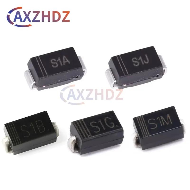 

50PCS SMD S1A S1B S1G S1J S1M SMD Rectifier Diode SMA 1A 2A 3A Current DO-214AC