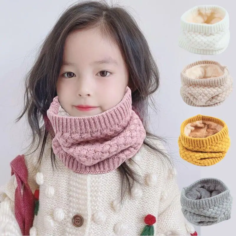 

Sale! Winter Warm Knit Scarves Children Winter Warm Scarf Boys Girls Baby Knitted Collar Neck Scarves Kids Clothes Accessories