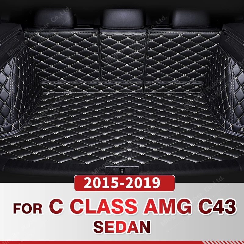 

Full Coverage Trunk Mat For Mercedes Benz C Class AMG Sedan C43 2015-2019 18 17 16 Car Cover Pad Interior Protector Accessories