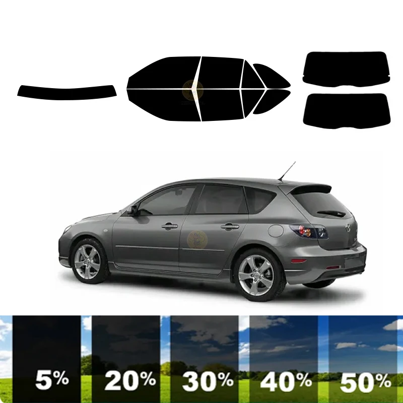 

precut Removable Window Tint Film For Car 100% UVR 5%-70%VLT Heat Insulation Carbon ﻿For MAZDA PROTEGE5 4 DR HATCH 2002-2004