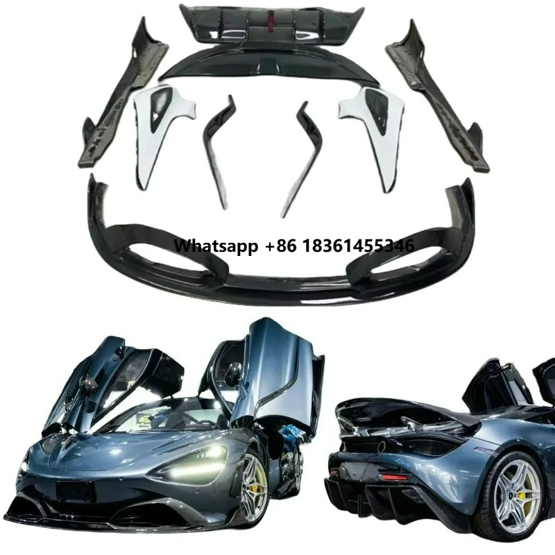 FORMcLaren 720S High-Impact  Front Lip Skirt Spoiler Diffuser Fenders Carbon Fiber Black Sail Body Kit