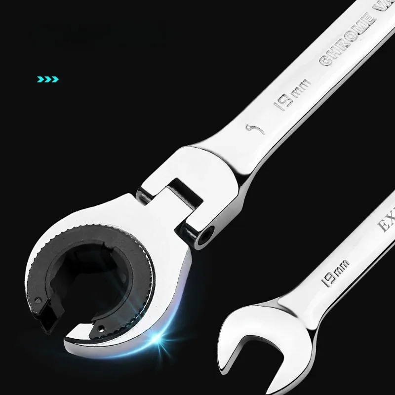 BIESUO Open 72-tooth Quick Tubing Wrench Sleeve Wrench Moving Head Saving Half Open Ratchet Wrench Narrow Space