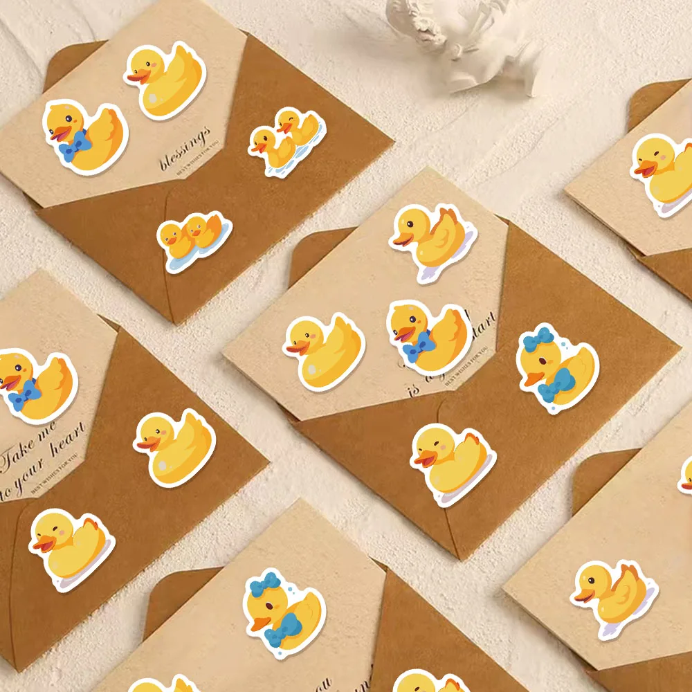 500PCS Nette Gelbe Ente Dekorative Graffiti Rolle Aufkleber DIY Telefon Fall Laptop Wasser Flasche Wasserdichte Aufkleber