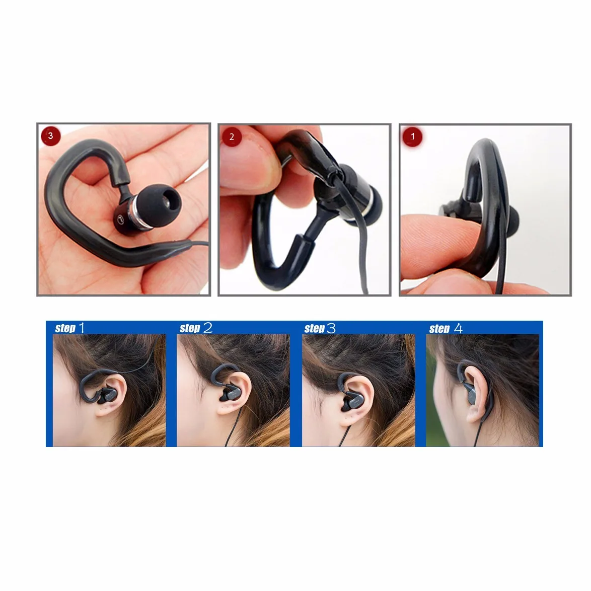 Bluetooth Earphones Transparent Soft Silicone Ear Hook Loop Clip Headset  Earphone Hook For Sports Running Earphone Accessories