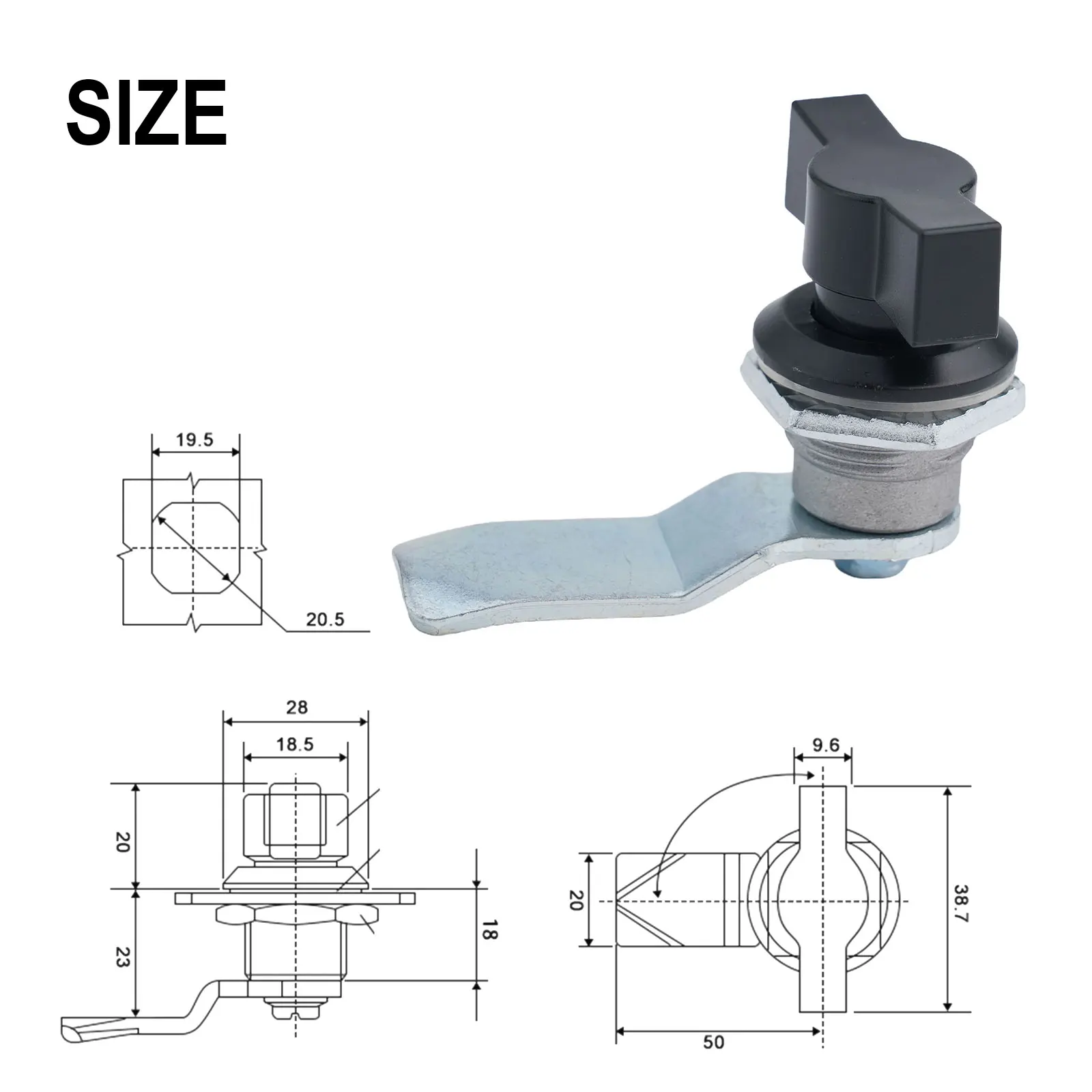 Présentoir serrure à langue cylindrique serrure à langue tourner serrure à langue Rotation lisse acier inoxydable Applications polyvalentes