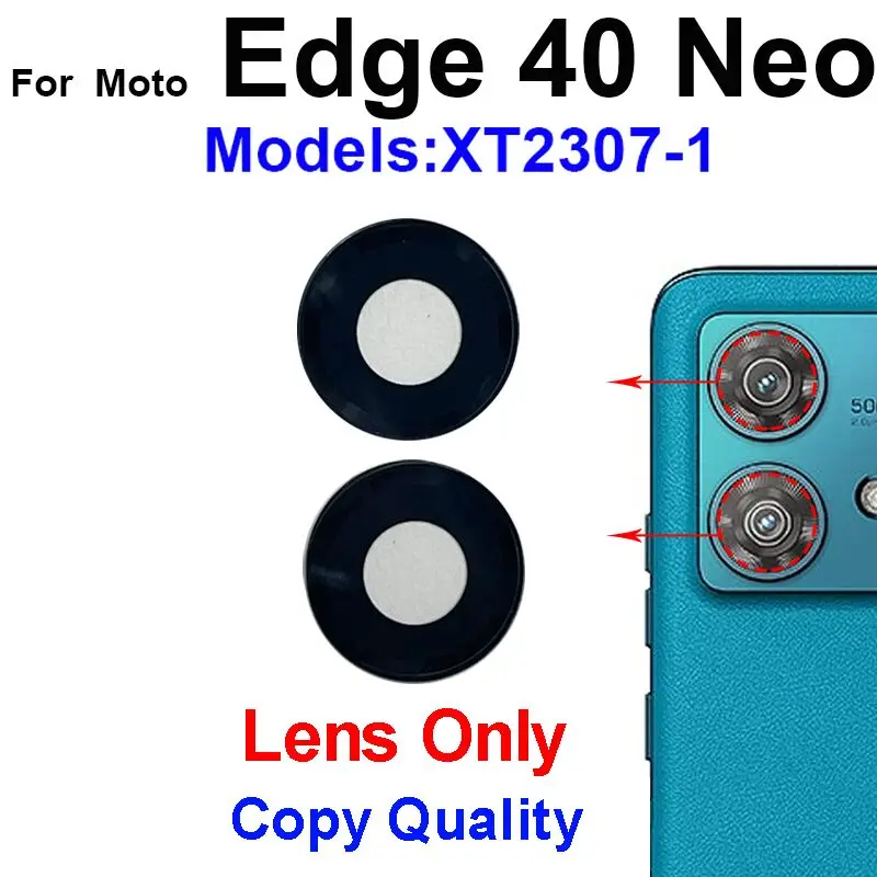 Rear Camera Lens Frame Cover For Motorola Edge 40 Neo Back Camera Glass Lens Frame Cover Holder Replacement Repair Parts