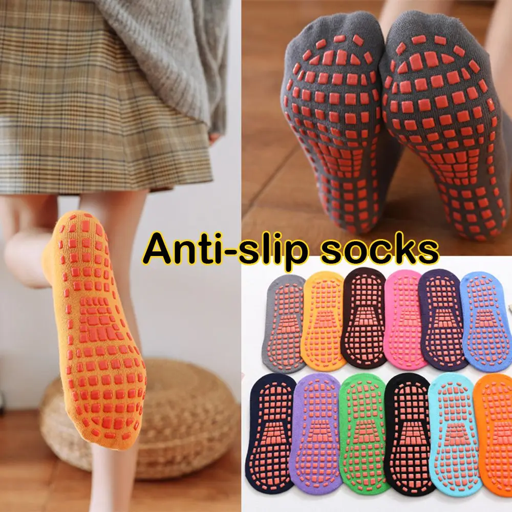 Rubber Floor Socks Non-slip Cotton Candy Color Yoga Trampoline Socks Soles Glue Early Education Socks