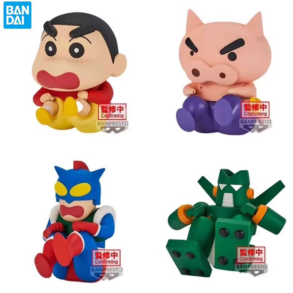 Banpresto SOFVIMATES Crayon Shin-Chan Shinnosuke Nohara, Buriburi Zaemon, Kantam Robo, Action Kamen Anime Figure Model Toys