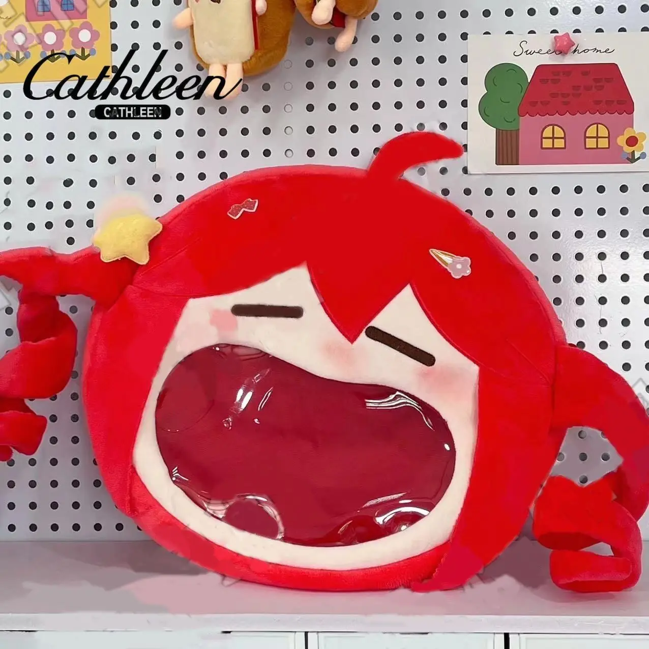 

Game Kasane Teto Double Tail Braids Big Mouth Itabag Crossbody Bag Shoulder Bag Plush Backpack Bag Plushie Birthday Gift