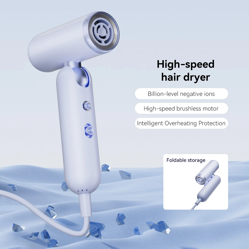 

Professional Foldable Salon Mini Portable Rechargeable Highspeed Hotel Pet Multifunction Travel Hair Dryer Professional Salon