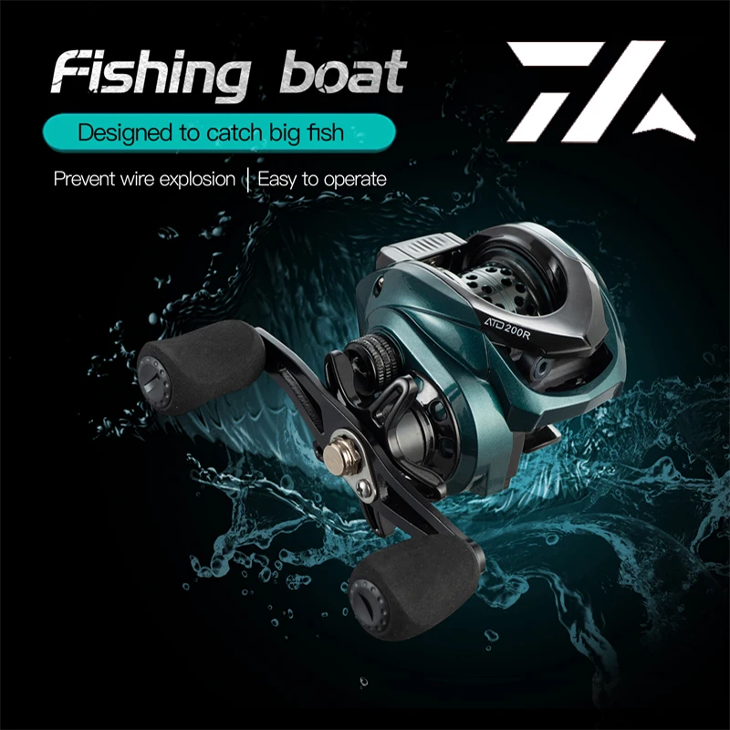 Professional 10KG Drag Power 22LB Fishing Reel 210g Ultra-Linght 7.2:1 High Speed Baitcasting Reel Magnetic Brake Long Casting