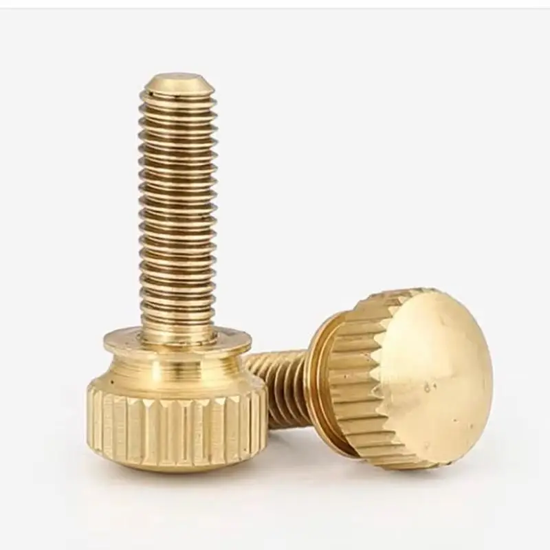 Brass Steps High Head Knurled Hand Screw Double Layer Computer Case Bolts Pure Brass M3 M4 M5 M6 M8 M10