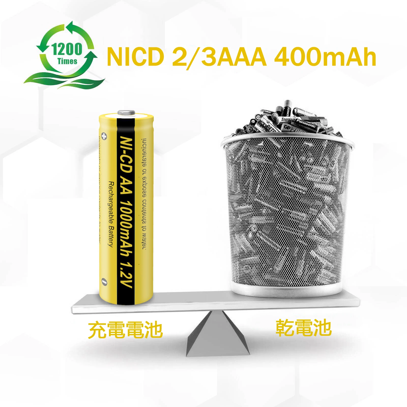 8PC PKCELL 1.2V AA Rechargeable Battery 1000mAh 1.2 Volt 2A NiCD Batteria button top industry for light tos