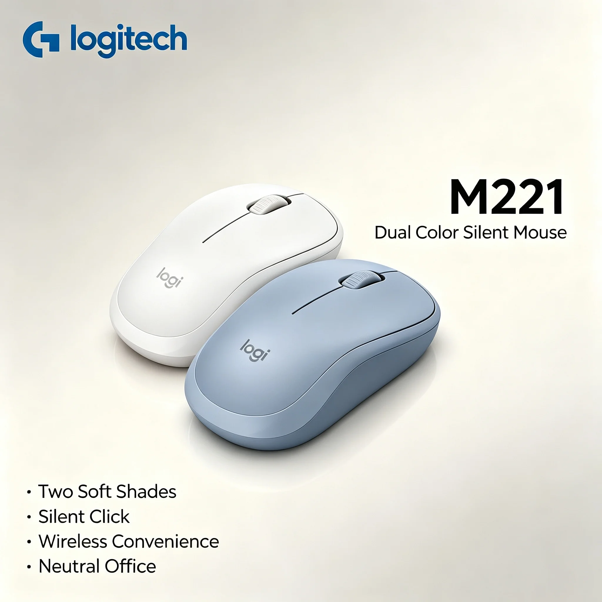 Logitech M221 Wireless Silent Mouse Compatible With Mac Windows Chrome OS Plug & Play 2.4G Mice For Laptop PC