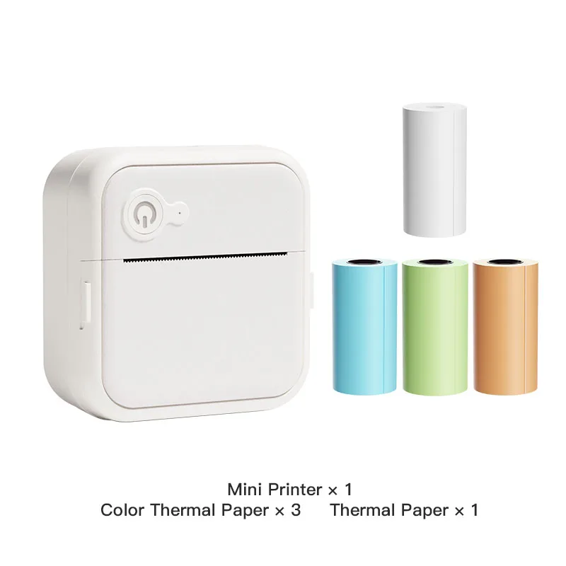 Dolewa D8 Portable Printer Thermal Paper Stickers Paper Mini Printers Labels Maker Printer for  Photo Printing for gift
