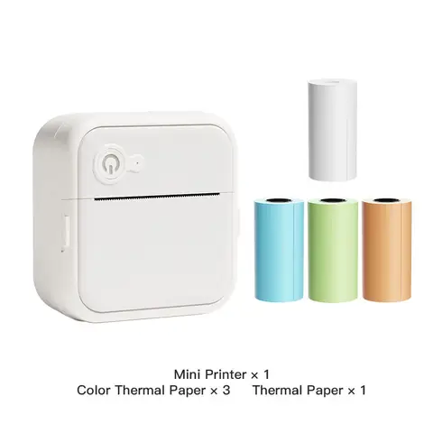 Dolewa D8 Portable Printer Thermal Paper Stickers Paper Mini Printers Labels Maker Printer for  Photo Printing for gift