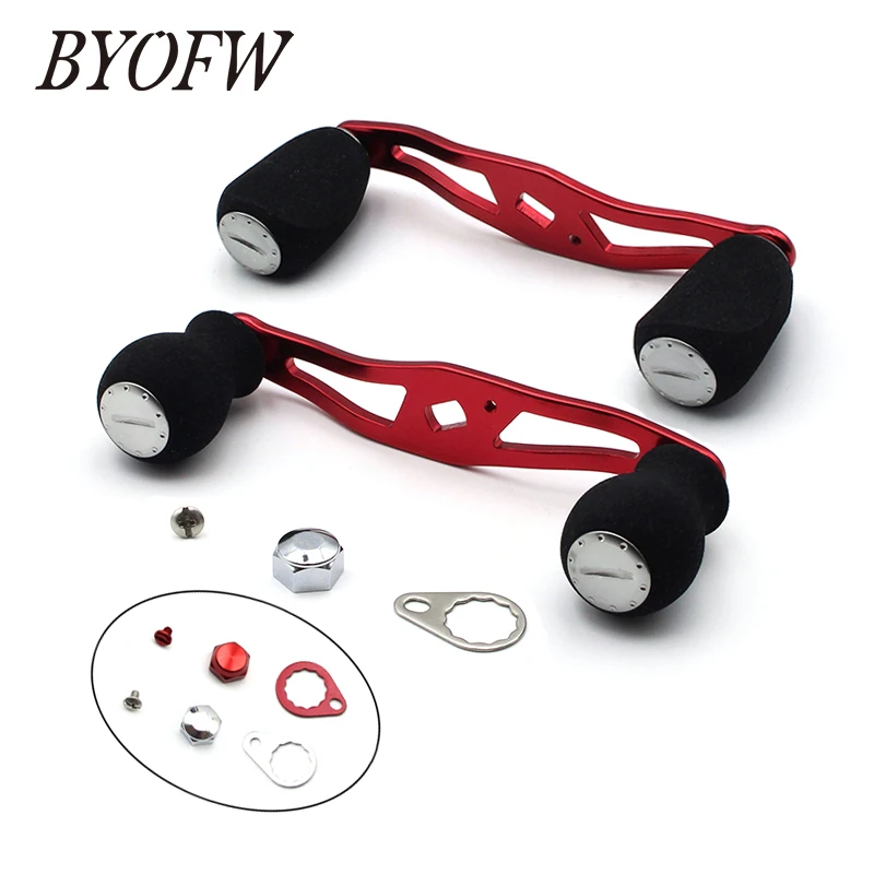 BYOFW 95mm EVA Knobs Metal S-shaped Fishing Reel Handle Aluminum Baitcasting For Abu Garcia Daiwa Grip DIY Building Repair