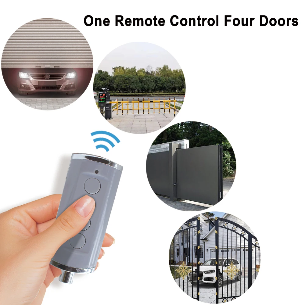 Universal Multifrequency Garage Remote Door Control for Electric Gate 433 Mhz Command Duplicator Self-copying Swing Gate Drive